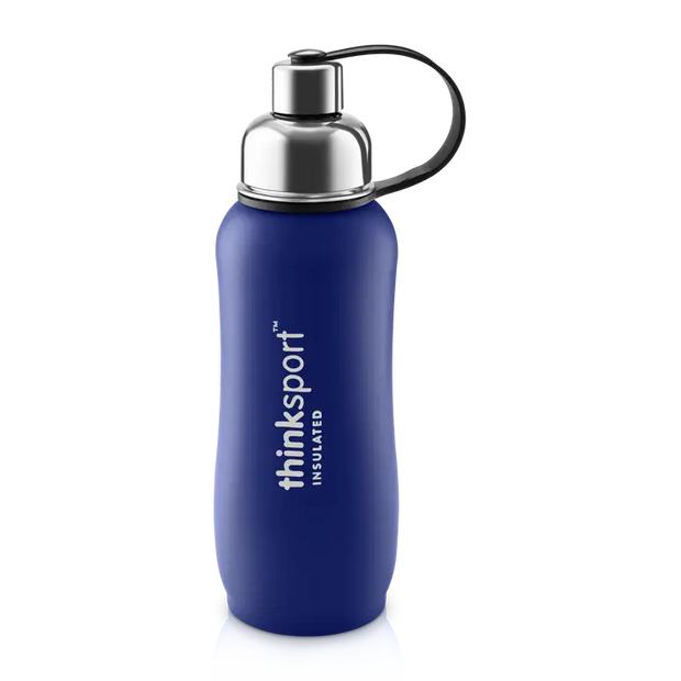 Insulated Sports Bottle - Coated Blue