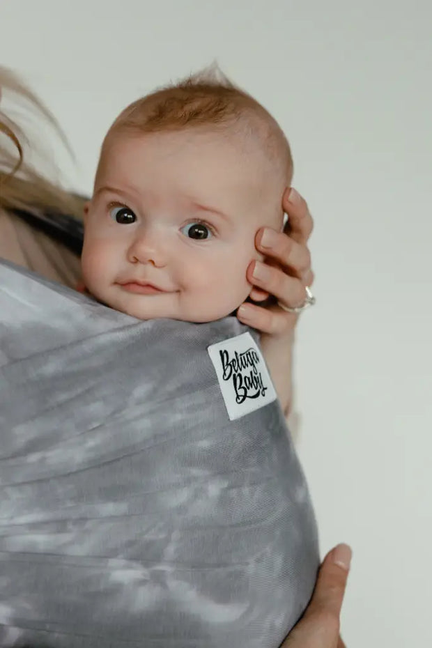The Hendrix - Grey Tie Dye Beluga Wrap