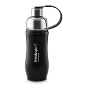 Insulated Sports Bottle - Coated Black