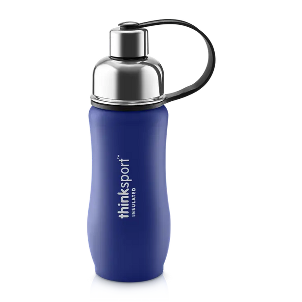Insulated Sports Bottle - Coated Blue