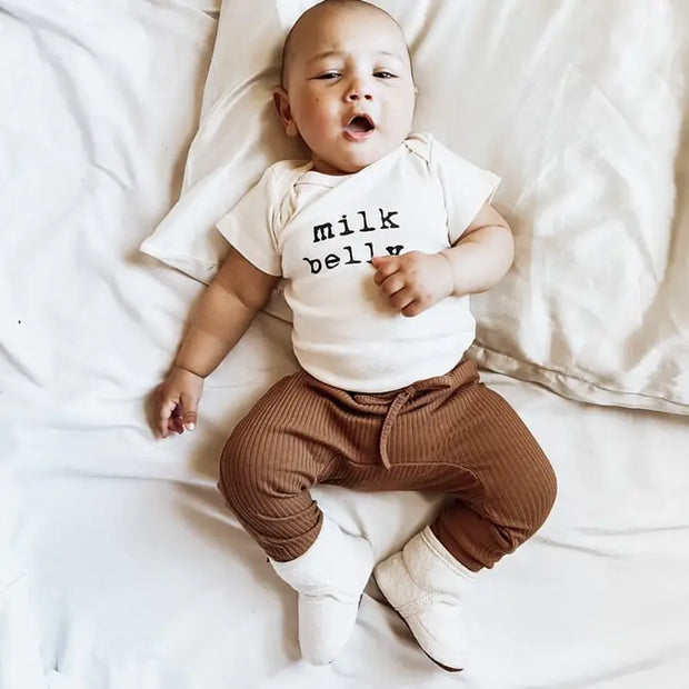 Milk Belly Organic Cotton Baby Bodysuit | Short Sleeve