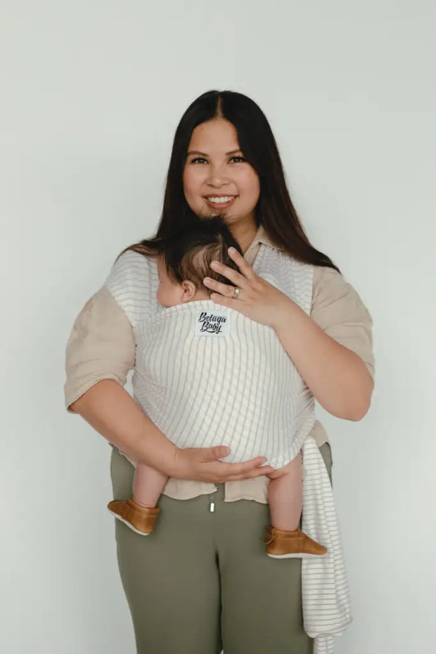 The Valerie - Biscotti Stripe Beluga Wrap