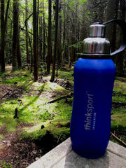 Insulated Sports Bottle - Coated Blue
