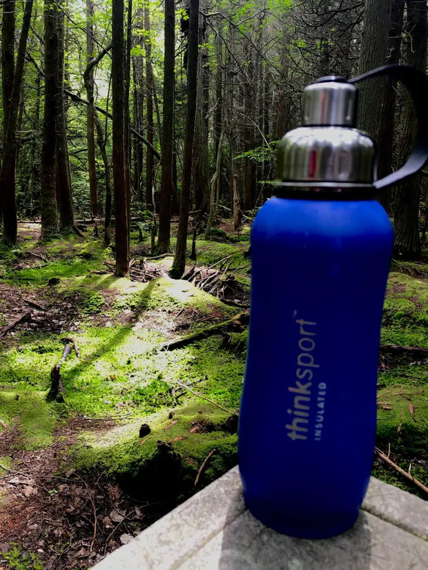 Insulated Sports Bottle - Coated Blue