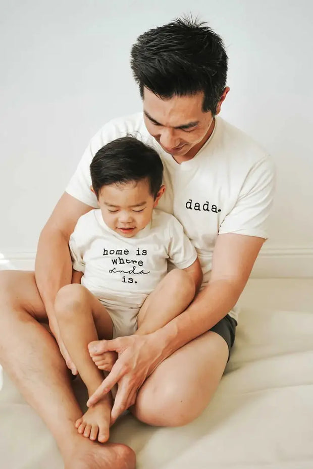 Home is Where Dada Is Organic Cotton Kids Tee | Short Sleeve