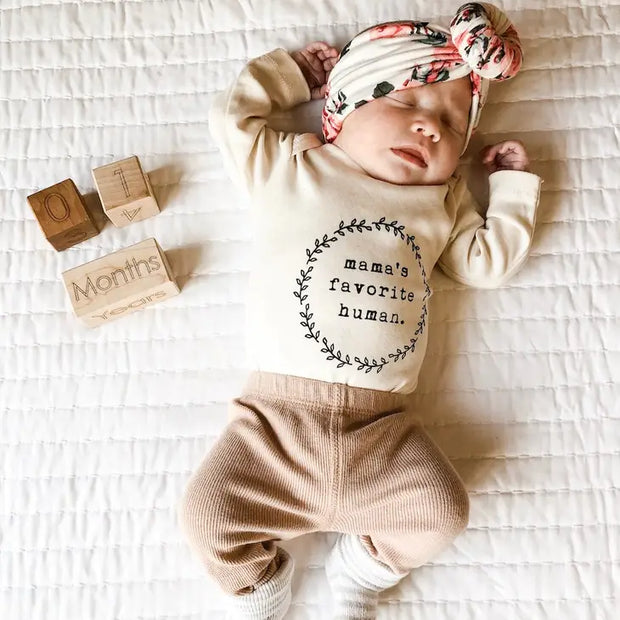 Mamas Favorite Human Organic Cotton Bodysuit | Long Sleeve