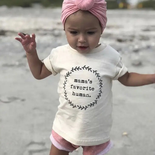 Mamas Favorite Human Organic Cotton Kids Tee | Short Sleeve