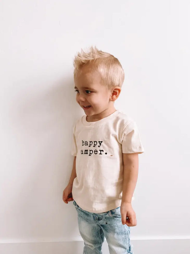 Happy Camper Organic Cotton Kids Graphic Tee | Short Sleeve