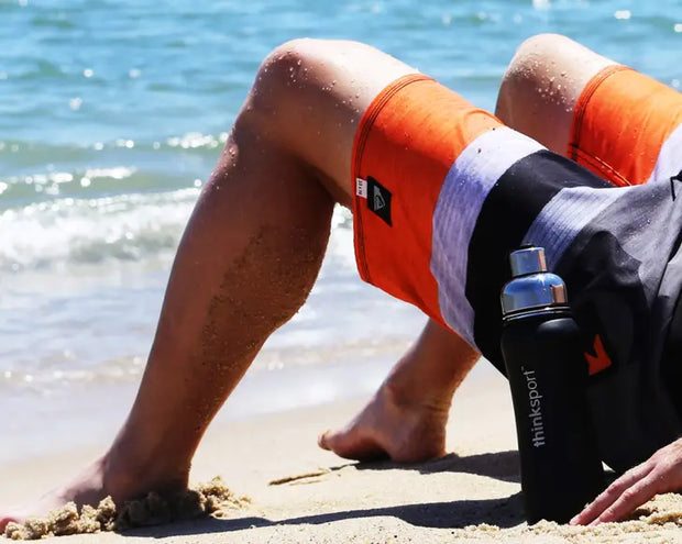 Insulated Sports Bottle - Coated Black