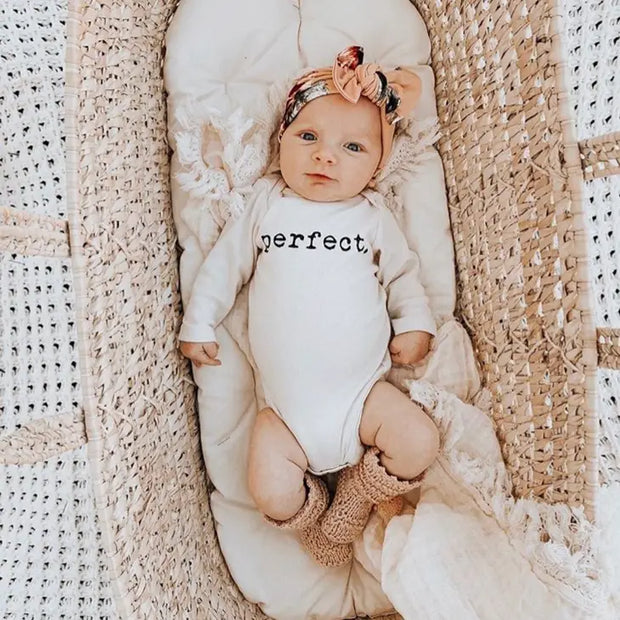 Perfect Organic Cotton Baby Bodysuit | Long Sleeve
