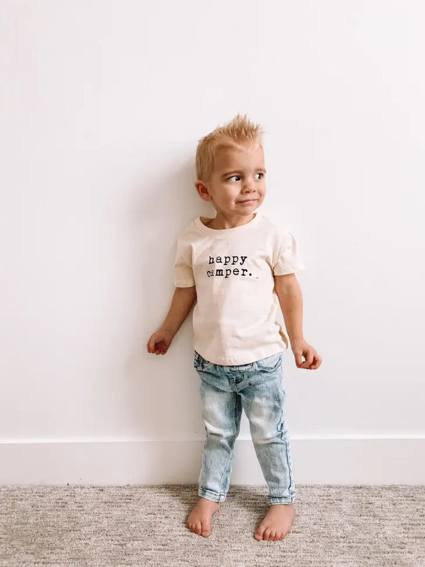 Happy Camper Organic Cotton Kids Graphic Tee | Short Sleeve