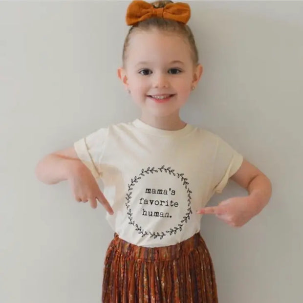 Mamas Favorite Human Organic Cotton Kids Tee | Short Sleeve