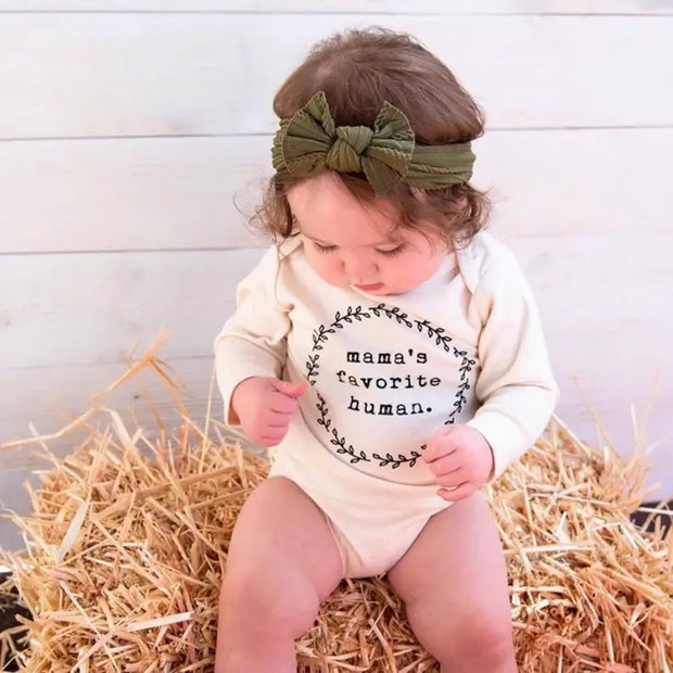 Mamas Favorite Human Organic Cotton Bodysuit | Long Sleeve