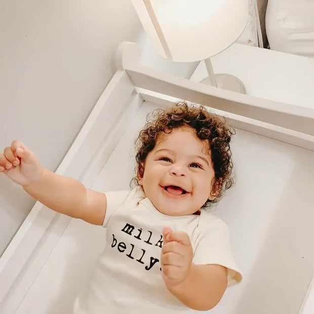 Milk Belly Organic Cotton Baby Bodysuit | Short Sleeve
