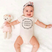 Daddys Favorite Human Organic Cotton Bodysuit | Short Sleeve