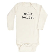 Milk Belly Organic Cotton Baby Bodysuit | Long Sleeve