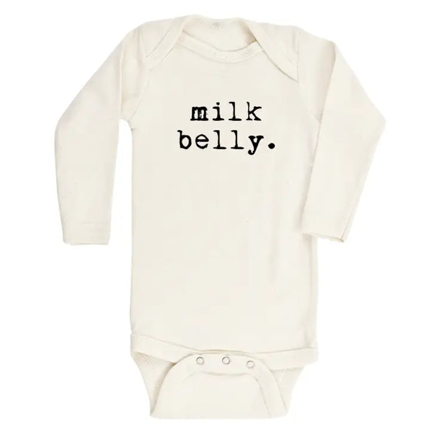 Milk Belly Organic Cotton Baby Bodysuit | Long Sleeve