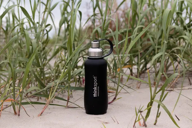 Insulated Sports Bottle - Coated Black