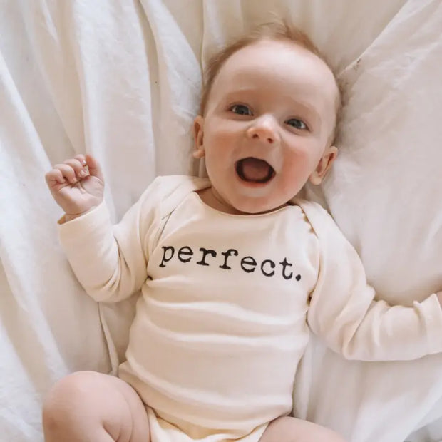 Perfect Organic Cotton Baby Bodysuit | Long Sleeve