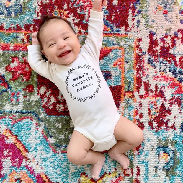 Mamas Favorite Human Organic Cotton Bodysuit | Long Sleeve