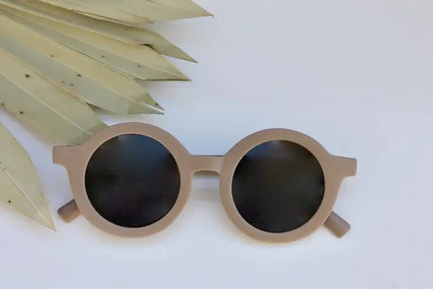 Baby & Toddler Round Retro Sunglasses - Coffee Matte