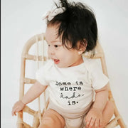 Home is Where Dada is Organic Cotton Bodysuit | Short Sleeve