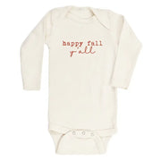 Happy Fall Y'all Organic Cotton Baby Bodysuit | Long Sleeve