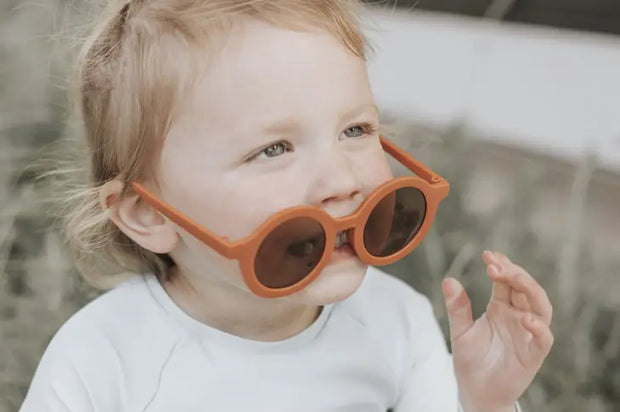 Baby & Toddler Round Retro Sunglasses - Rust Matte