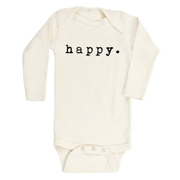 Happy Organic Cotton Baby Bodysuit | Long Sleeve