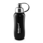 Insulated Sports Bottle - Coated Black