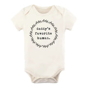 Daddys Favorite Human Organic Cotton Bodysuit | Short Sleeve