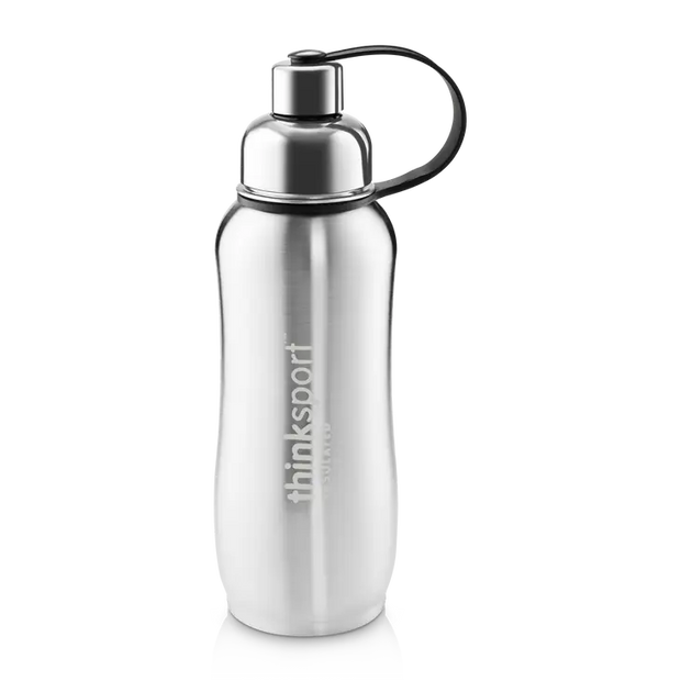 Insulated Sports Bottle - Natural Silver