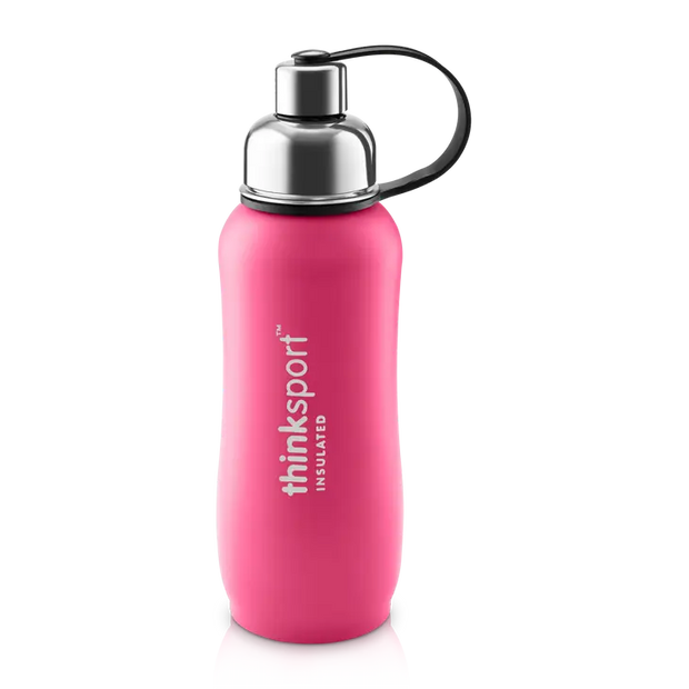 Insulated Sports Bottle - Coated Hot Pink