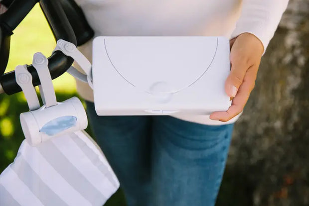 White On-the-Go Wipes Dispenser