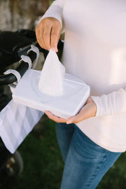 White On-the-Go Wipes Dispenser