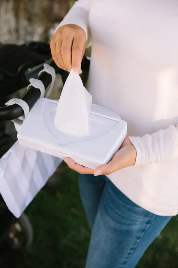 White On-the-Go Wipes Dispenser