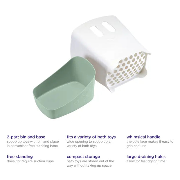 Sage Bath Toy Drying Bin